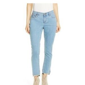EILEEN FISHER Frayed-Hem Organic-Cotton Jeans